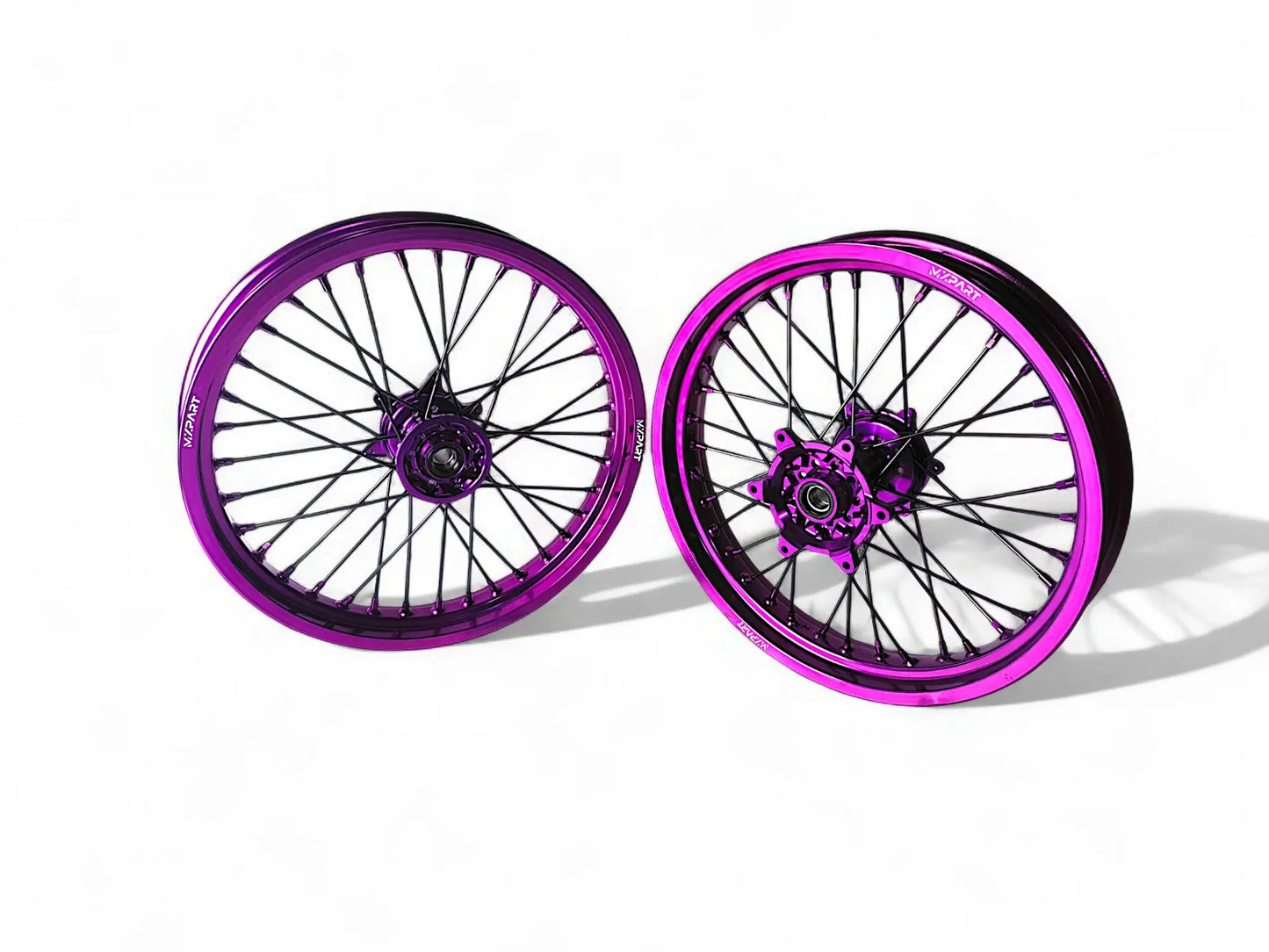 Paire de jantes Supermotard MXPART® violet métallisé