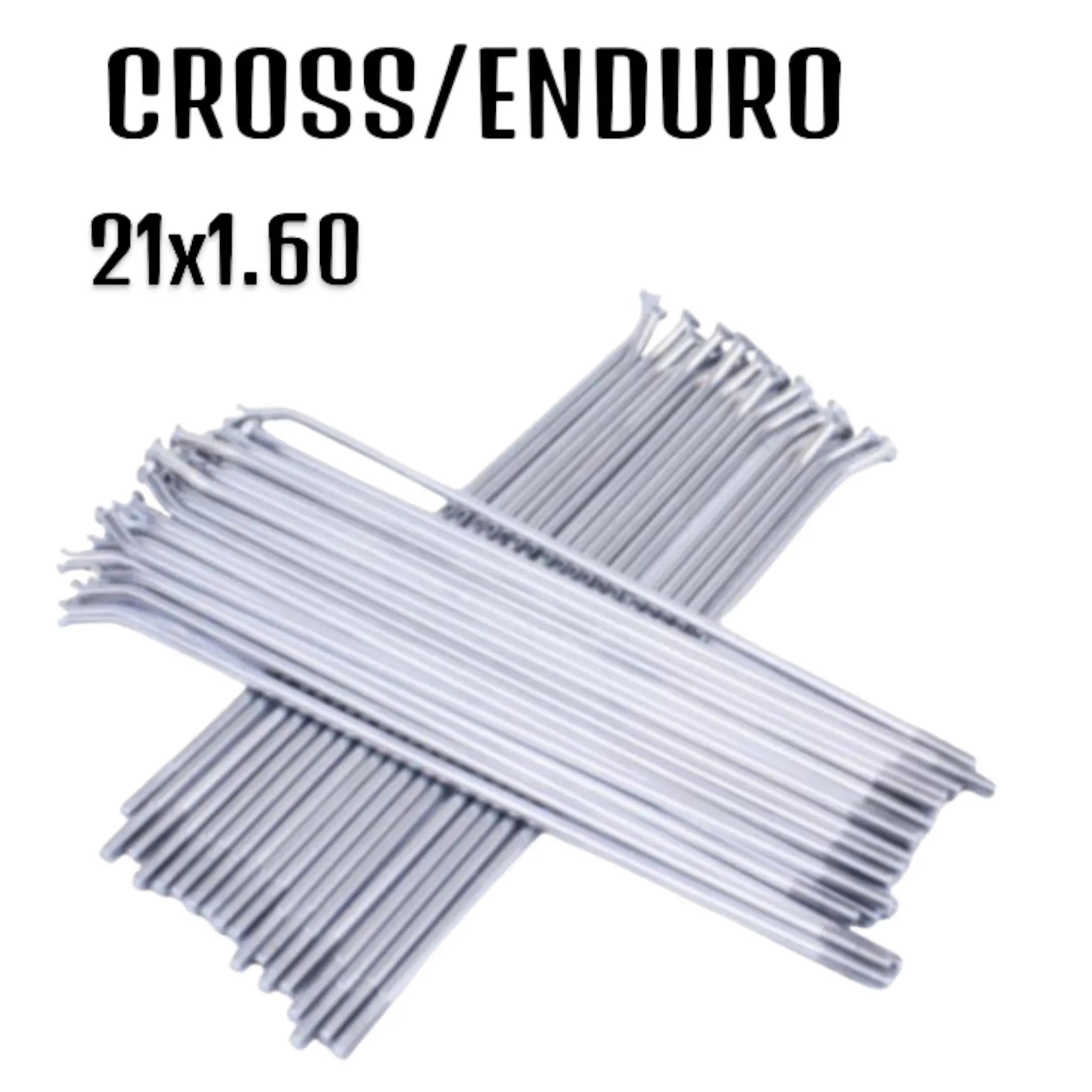 PACK RAYONS AVANT ARGENT CROSS/ENDURO 21x1.60 - ROUE MXPART® - X36 - MXPART